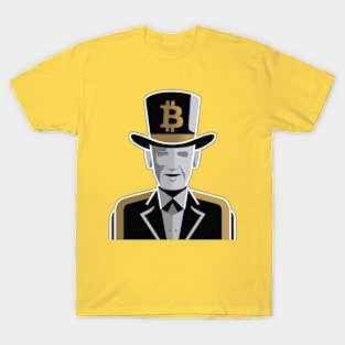 Elegance in Cryptocurrency: The Distinguished Bitcoin Gentleman T-Shirt